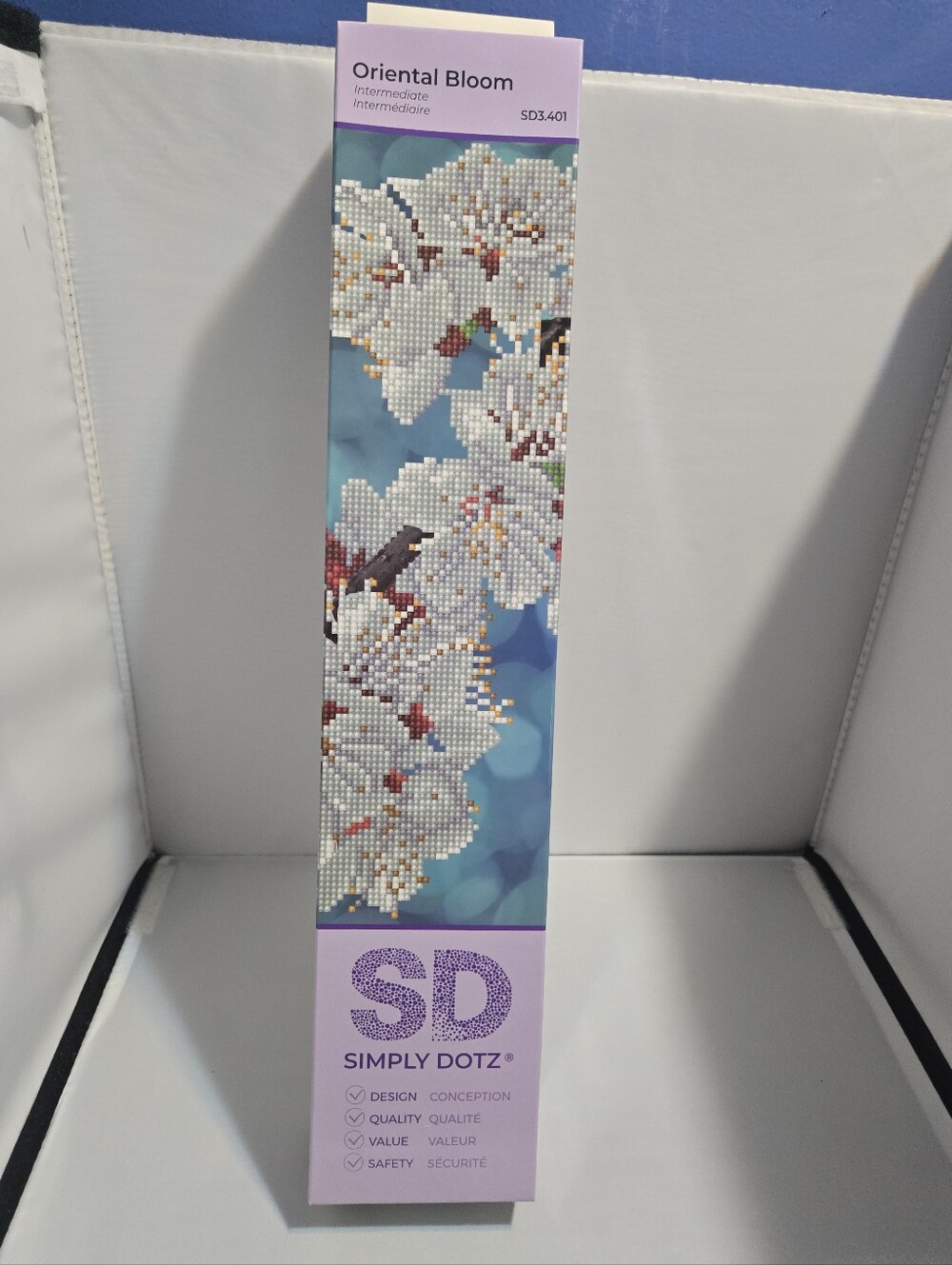 Simply Dotz "Oriental Bloom" Diamond Painting - Blue & White Floral